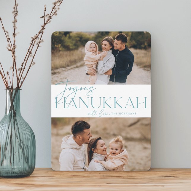 Cartes Pour Fêtes Annuelles Salutation festive | 2 Photo Joyous Hanoukka (Créateur téléchargé)