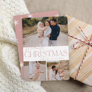 Cartes Pour Fêtes Annuelles Salutation festive Merriest Christmas 3 Photo