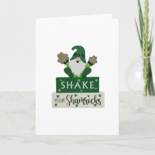 CARTES POUR FÊTES ANNUELLES SALUTATION HUMORISTIQUE DE GNOME À NOËL