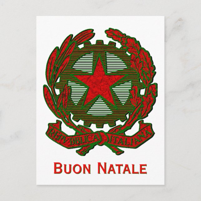 Cartes Pour Fêtes Annuelles Salutation italienne de Noël (Devant)