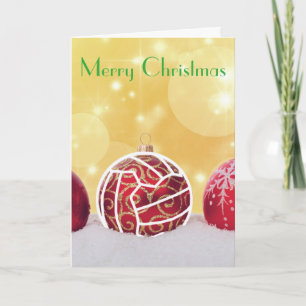 Cartes Pour Fêtes Annuelles Salutation orientée de Noël de boule de net-ball