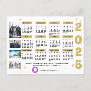 Cartes Pour Fêtes Annuelles Salutation professionnelle de l'entreprise Calendr