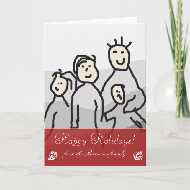 Cartes Pour Fêtes Annuelles Salutation saisonnière photo personnelle et texte  (Devant)