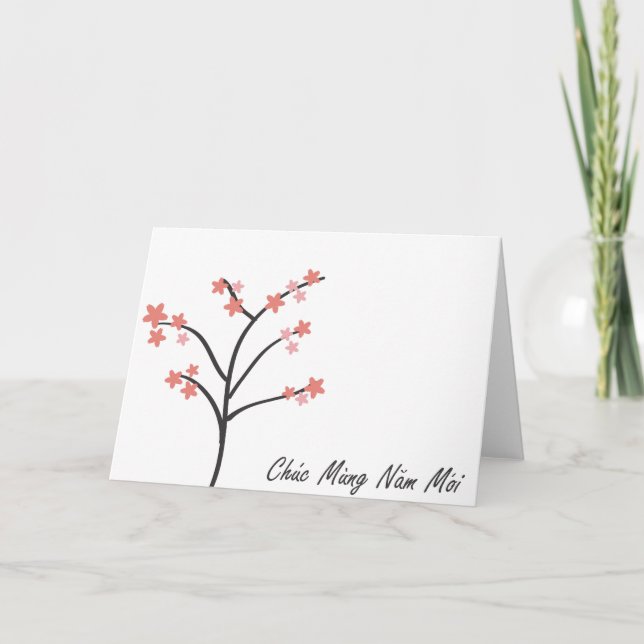 Cartes Pour Fêtes Annuelles Salutation vietnamienne de nouvelle année (Devant)