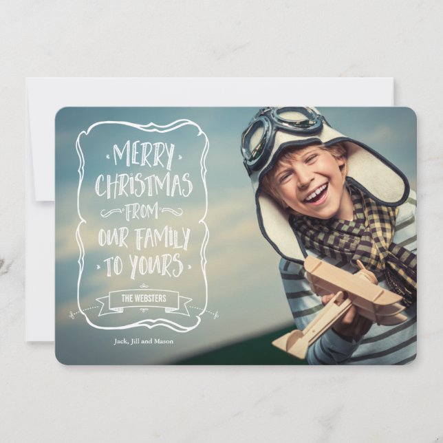 Cartes Pour Fêtes Annuelles Salutation Whimsical White de Noël (Devant)