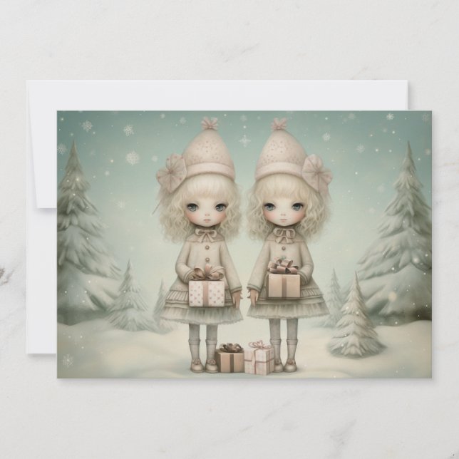 Cartes Pour Fêtes Annuelles Salutations à l'unisson : Un voeu de vacances plei (Devant)