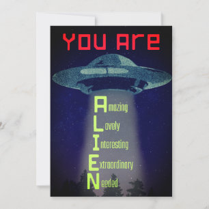 Cartes Pour Fêtes Annuelles Salutations Aliens