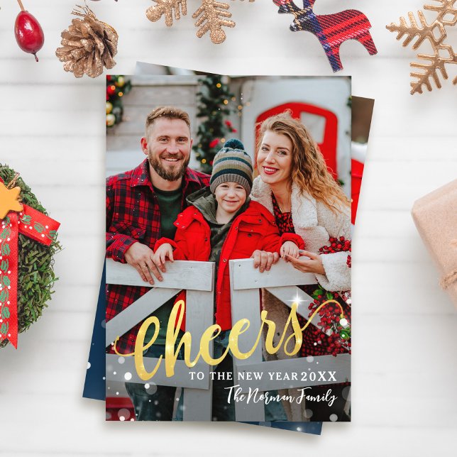 Cartes Pour Fêtes Annuelles Salutations au Nouvel An Étincelle Lumière 2 Photo (Créateur téléchargé)