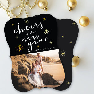 Cartes Pour Fêtes Annuelles Salutations Au Nouvel An Starbursts Fireworks Phot