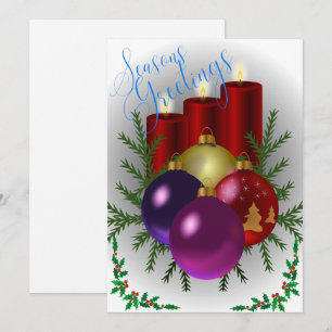 Cartes Pour Fêtes Annuelles Salutations colorées de saison  