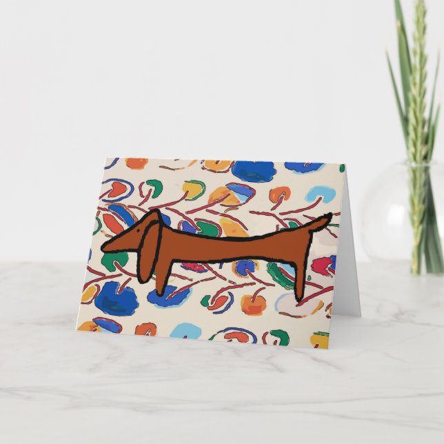 Cartes Pour Fêtes Annuelles Salutations Dachshund (Devant)