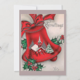 Cartes Pour Fêtes Annuelles Salutations de cloche vintage