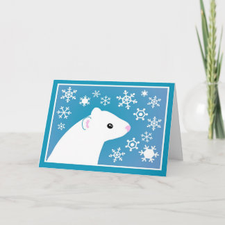 Cartes Pour Fêtes Annuelles Salutations de furet d'hiver