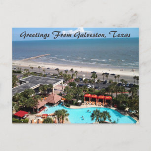 Cartes Pour Fêtes Annuelles Salutations De Galveston, Texas Postcard