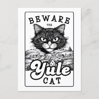 Cartes Pour Fêtes Annuelles Salutations de la fête - Méfiez-vous du chat Yule
