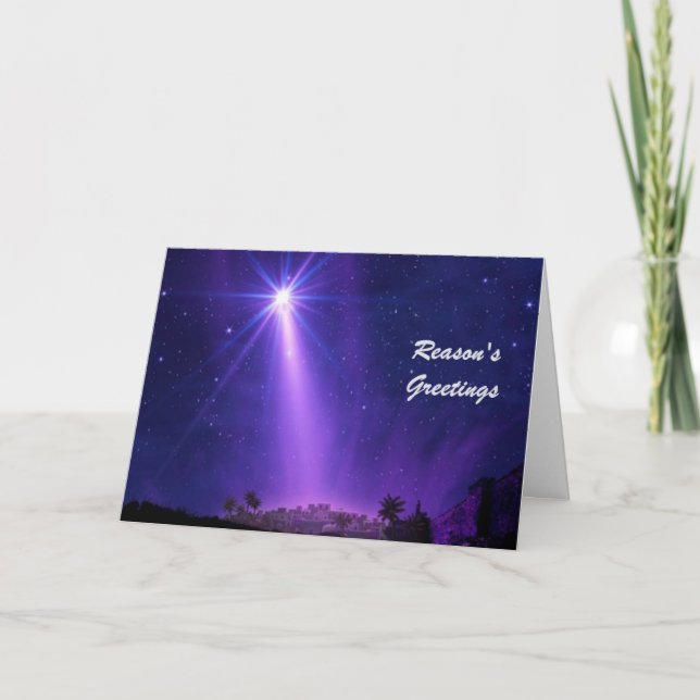 Cartes Pour Fêtes Annuelles Salutations de la raison (Devant)