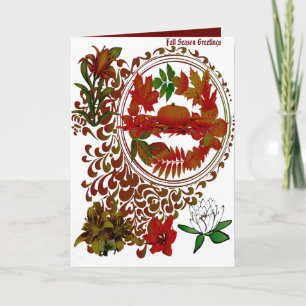 Cartes Pour Fêtes Annuelles Salutations de la saison d'automne