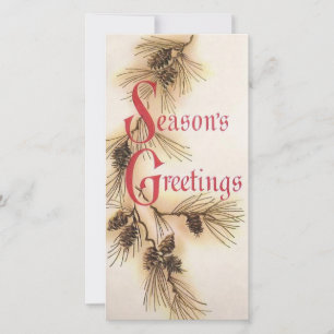 Cartes Pour Fêtes Annuelles Salutations de la saison de Noël vintage Retro