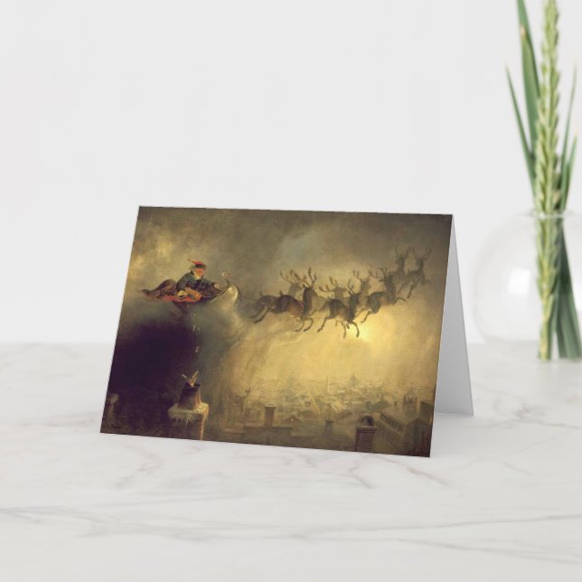 Cartes Pour Fêtes Annuelles Salutations de la saison du Père Noël (Devant)