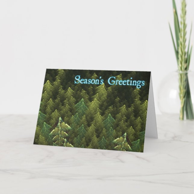 Cartes Pour Fêtes Annuelles Salutations de la saison - Forêt sombre (Devant)