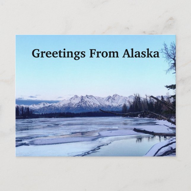 Cartes Pour Fêtes Annuelles Salutations de l'Alaska (Devant)