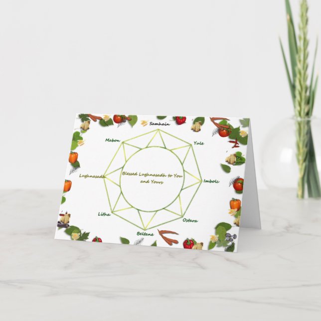 Cartes Pour Fêtes Annuelles Salutations de Lammas (Devant)