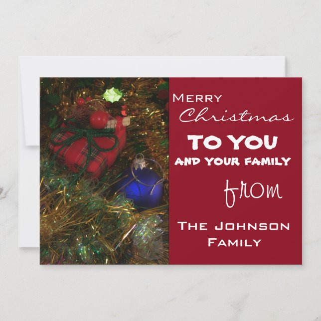 Cartes Pour Fêtes Annuelles Salutations de Noël (Devant)