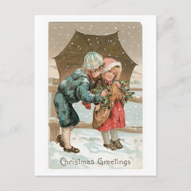 Cartes Pour Fêtes Annuelles Salutations de Noël (Devant)