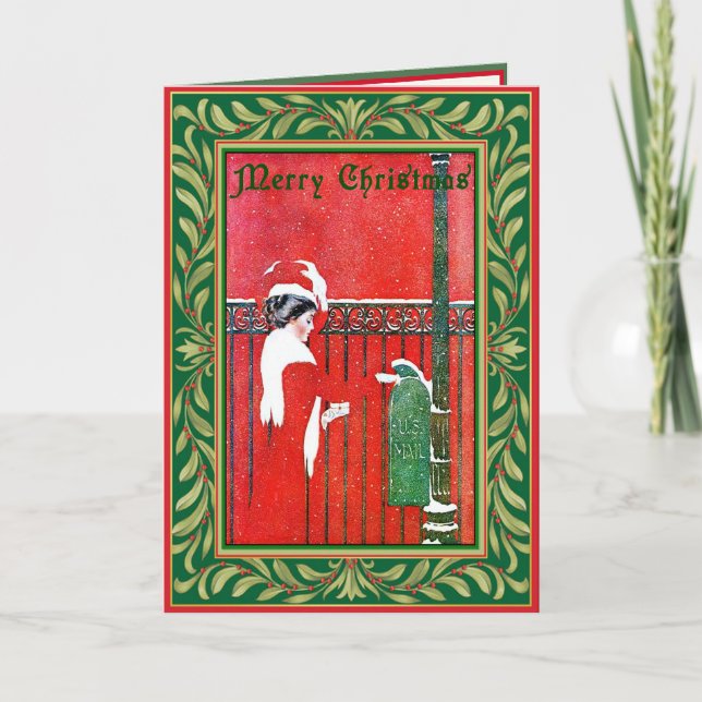 Cartes Pour Fêtes Annuelles Salutations de Noël (Devant)