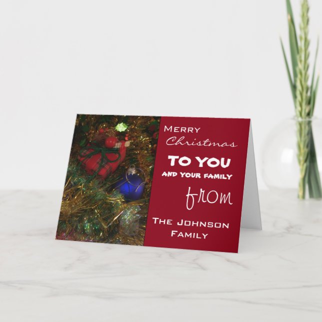 Cartes Pour Fêtes Annuelles Salutations de Noël (Devant)