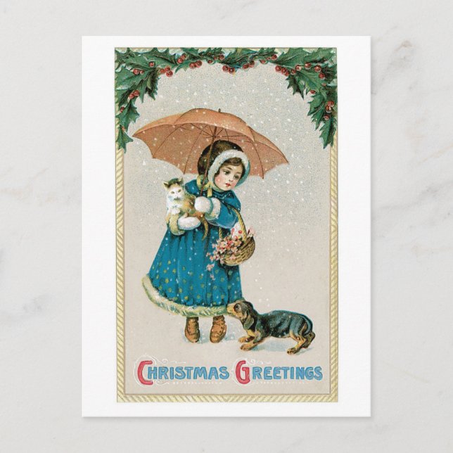 Cartes Pour Fêtes Annuelles Salutations de Noël (Devant)