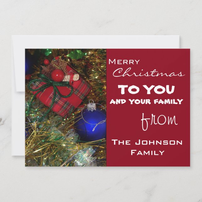 Cartes Pour Fêtes Annuelles Salutations de Noël (Devant)