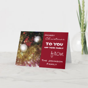 Cartes Pour Fêtes Annuelles Salutations de Noël