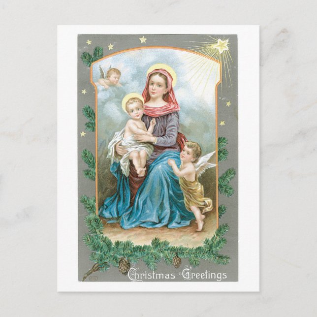 Cartes Pour Fêtes Annuelles Salutations de Noël - Baby Jesus (Devant)