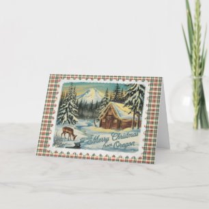 Cartes Pour Fêtes Annuelles Salutations de Noël de l'Oregon