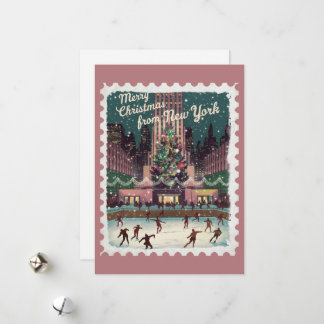 Cartes Pour Fêtes Annuelles Salutations de Noël de New York