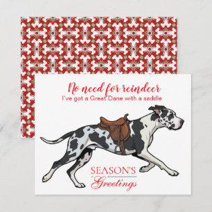 Cartes Pour Fêtes Annuelles Salutations de Noël drôle de Grand Danois