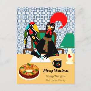 Cartes Pour Fêtes Annuelles Salutations de Noël du Rooster portugais