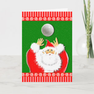 Cartes Pour Fêtes Annuelles Salutations de Noël Volleyball