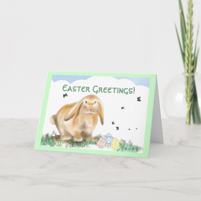 Cartes Pour Fêtes Annuelles Salutations de Pâques (Devant)