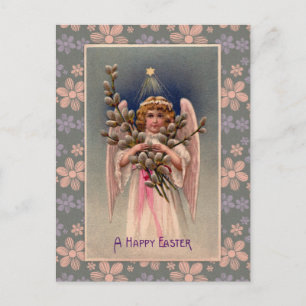 Cartes Pour Fêtes Annuelles Salutations de Pâques Angel vintage