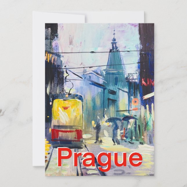 Cartes Pour Fêtes Annuelles Salutations de Prague (Devant)