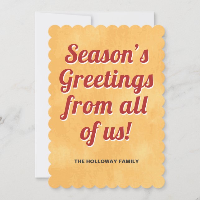 Cartes Pour Fêtes Annuelles Salutations de saison (Devant)