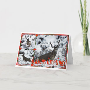 Cartes Pour Fêtes Annuelles Salutations de saison Buck Deer