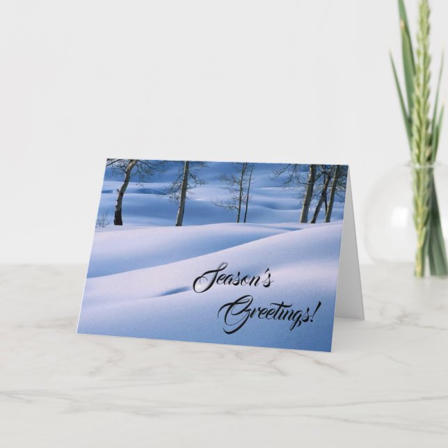 Cartes Pour Fêtes Annuelles Salutations de saison de scène hivernale (Devant)