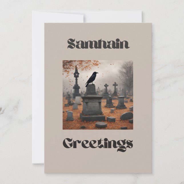 Cartes Pour Fêtes Annuelles Salutations de Samhain (Devant)