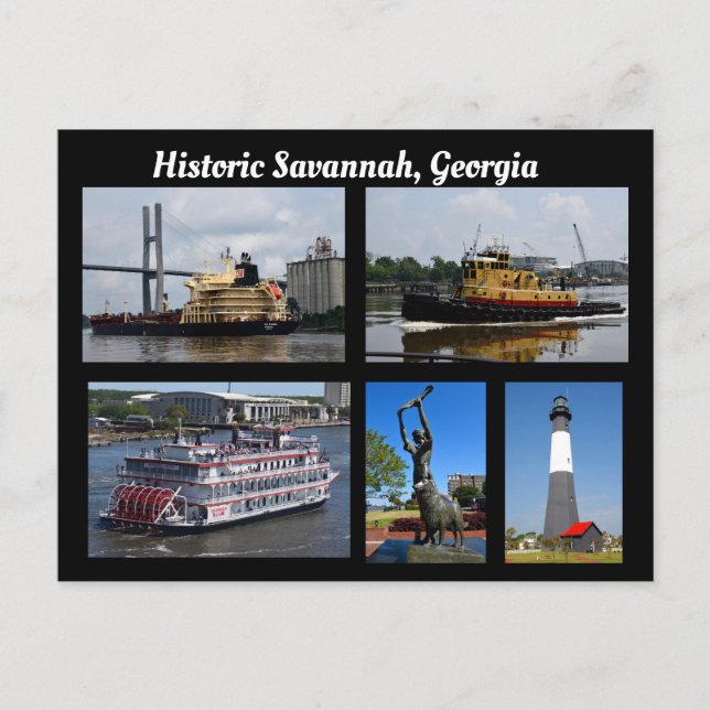 Cartes Pour Fêtes Annuelles Salutations De Savannah Georgia (Devant)