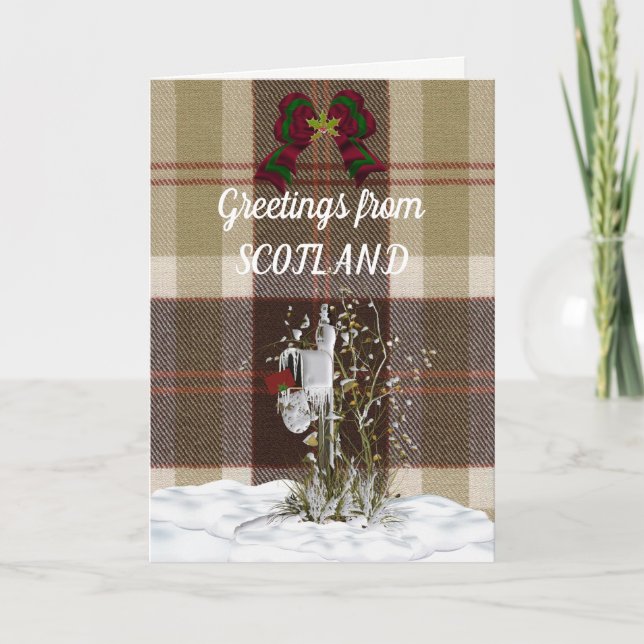 Cartes Pour Fêtes Annuelles Salutations De Scotland Bannockbane Tartan (Devant)