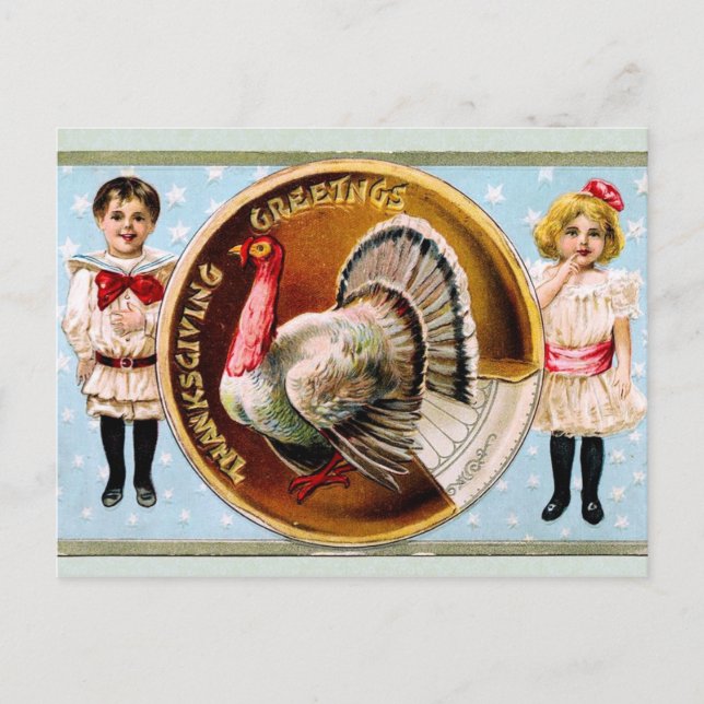 Cartes Pour Fêtes Annuelles Salutations de Thanksgiving (Devant)