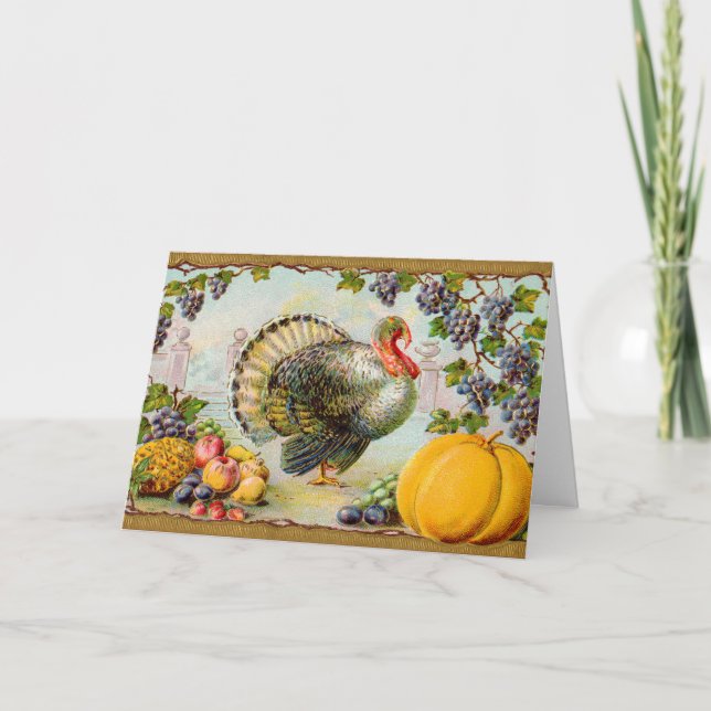 Cartes Pour Fêtes Annuelles Salutations de thanksgiving (Devant)